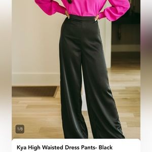 Silky Flared Black Pants